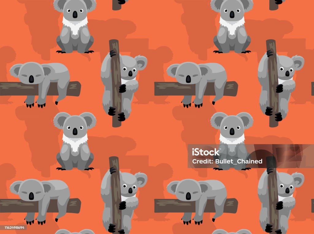 Ilustración de Lindo Koala Árbol Dibujos Animados Fondo De Pantalla Sin  Costuras y más Vectores Libres de Derechos de Koala - iStock