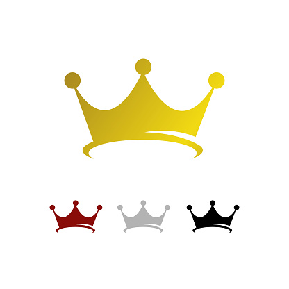 Abstract Crown Logo Vector Royal King Queen abstract design