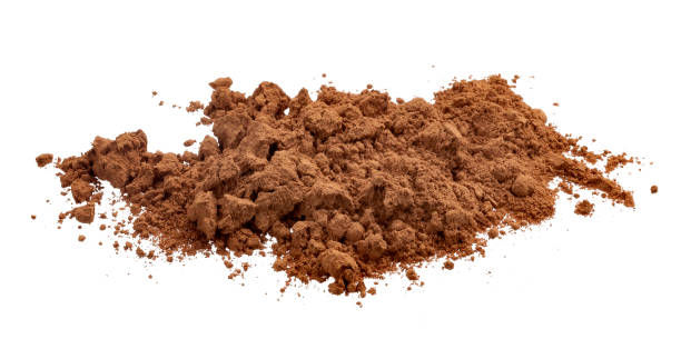 istock Dark cocoa, brown chocolate dry powder pile 1162503110