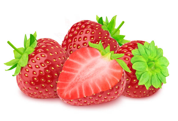 istock Fresh strawberry composition isolated on a white background. 1162509307