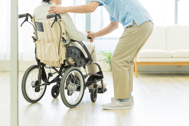 Senior woman and carer