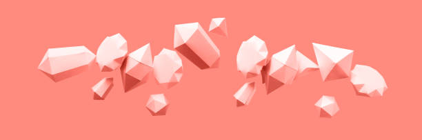 istock polygonal diamonds made of paper on a blue background 1162515867