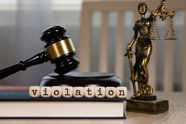 istock Word VIOLATION composed of wooden dices. 1162518372