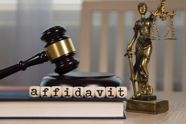 istock Word AFFIDAVIT  composed of wooden dices. 1162518376