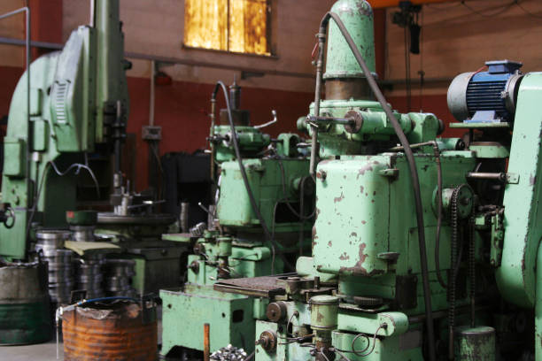 istock Mechanical industry old machinery lathe 1162521969