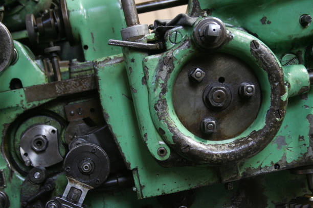 istock Mechanical industry old machinery lathe 1162522668
