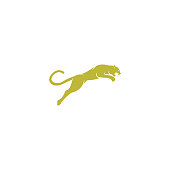 istock simple elegant roaring jaguar logo icon illustration vector template design. 1162523459