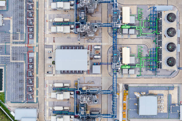 istock Electric power plant substation, Export-oriented manufacturing paper packaging and corrugated industry 1162523463
