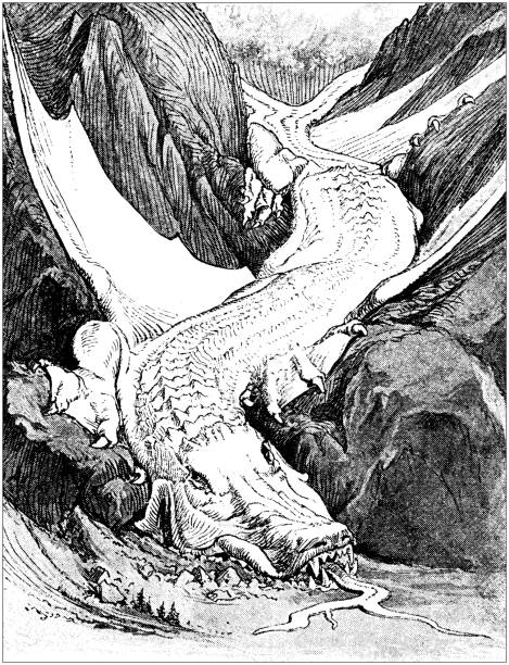ilustrações, clipart, desenhos animados e ícones de ilustração antiga do livro do montanhismo: wurm da geleira - glacier mountain ice european alps