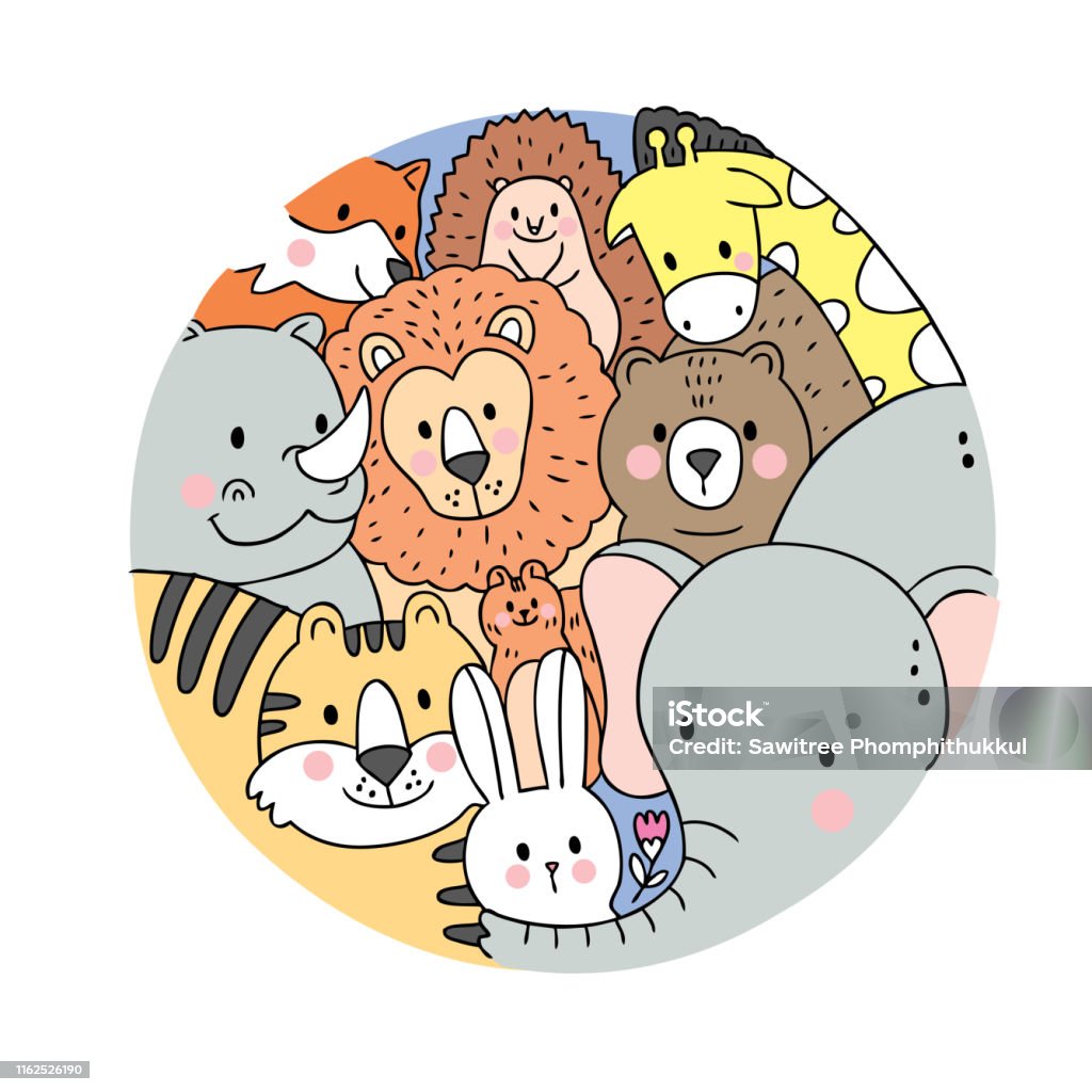 Ilustración de Dibujos Animados Cara Linda Animales De Vida Silvestre Vector Marco De Círculo De Garabatos y más Vectores Libres de Derechos de Animal - iStock Ilustración de Dibujos Animados Cara Linda Animales De Vida Silvestre Vector Marco De Círculo De Garabatos y más Vectores Libres de Derechos de Animal - iStock