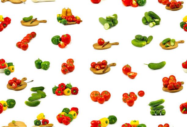 istock Isolated image of vegetables close up. Seamless image 1162527130