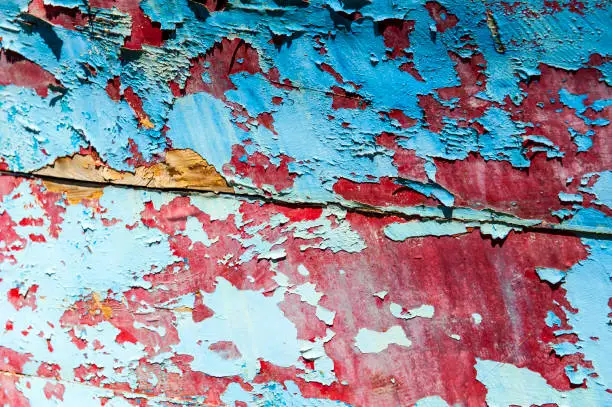 Photo of Old peeling paint grunge background