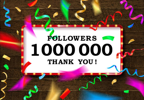 istock 1 million followers thank you gold illustration. 1162537144