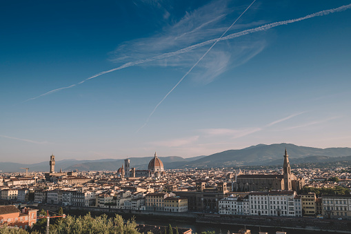 Beautiful morning scenery of Florence city of Italy