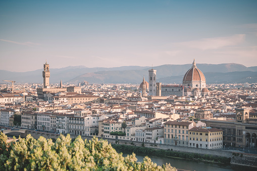 Beautiful morning scenery of Florence city of Italy