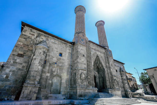 Double Minaret Madrasah in Erzurum,Turkey Double Minaret Madrasah in Erzurum,Turkey madressa photos stock pictures, royalty-free photos & images