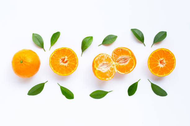 istock Fresh orange citrus fruit isolated on white background. 1162548762