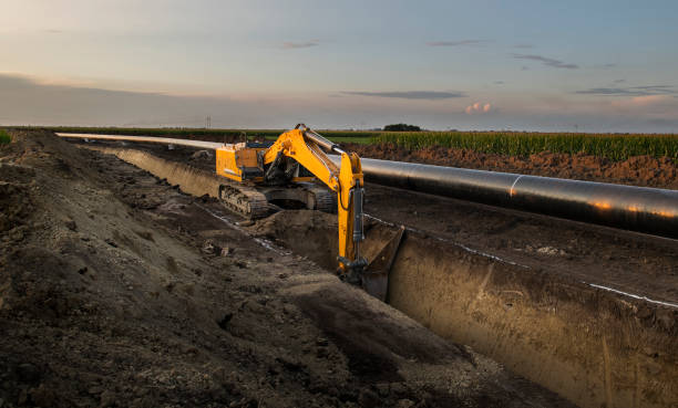 istock Construction of a new gas pipeline. 1162550141