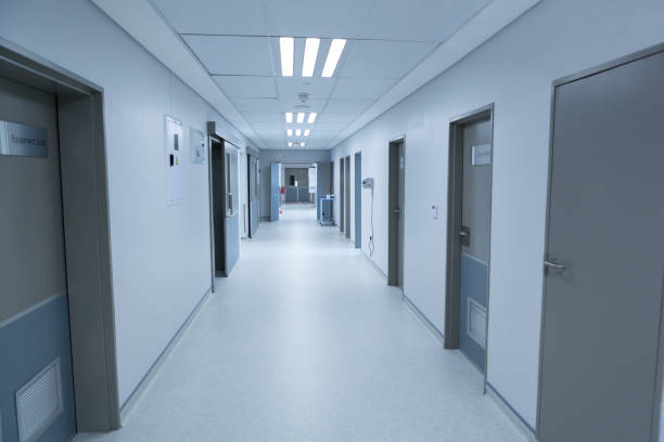 istock Modern white corridor of hospital 1162550446
