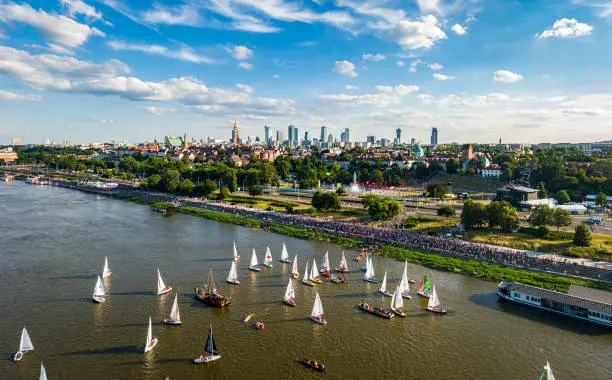 Photo of Warsaw from the air