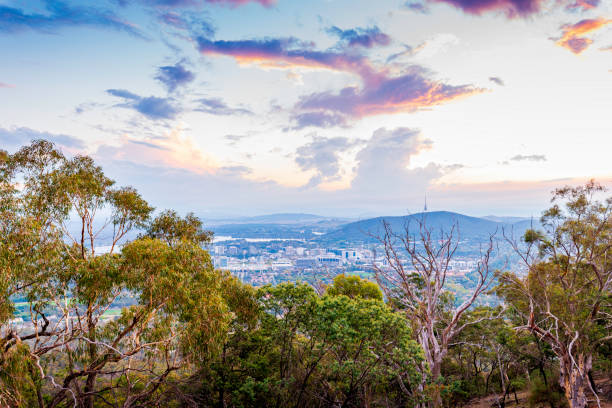 istock Late afternoon view from Mount Ainslie Lookout, Australia 1162553957