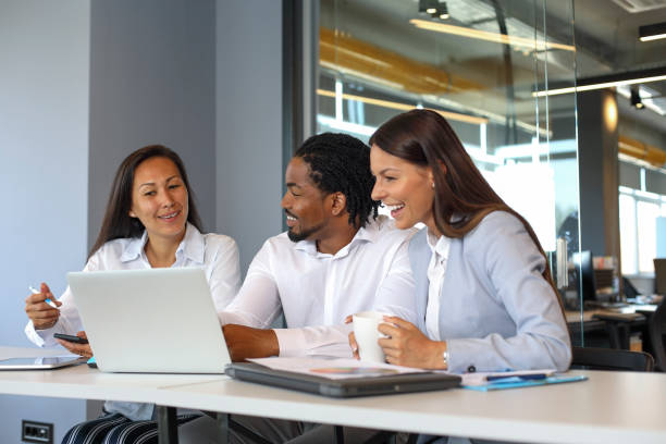 istock Business people discussing in office 1162554687