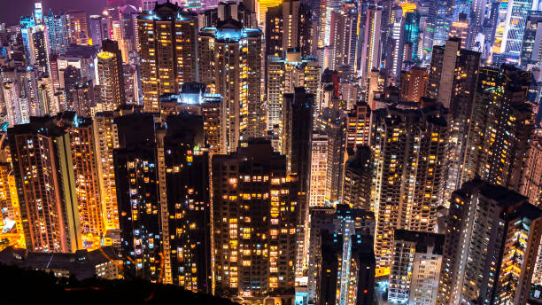 istock Hong Kong cityscape night light 1162556598