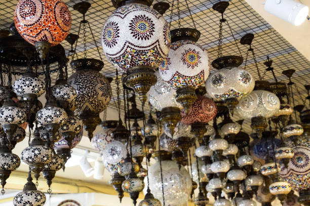 istock Beautifully decorated chandeliers and lamps 1162558267