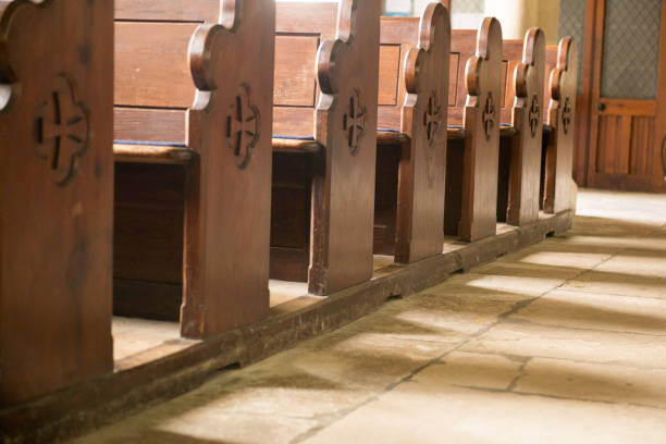 istock wooden Church pews 1162559826