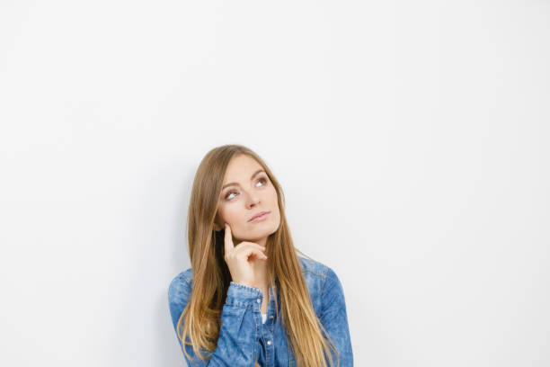 istock Beautiful young lady with denim jacket. 1162561869