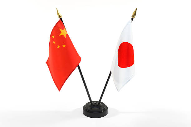 istock China and Japan flags isolated 116256619