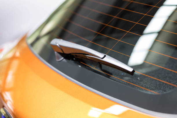 istock Car wiper of car Close-up 1162567207