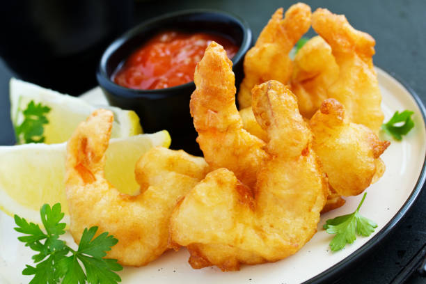 istock Spicy Tempura Jumbo Shrimps. 1162567791