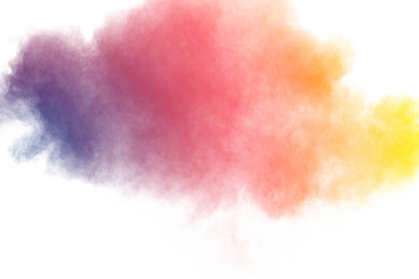 istock Colorful powder explosion on white background.Pastel color dust particle splashing. 1162569182