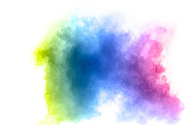istock Colorful powder explosion on white background.Pastel color dust particle splashing. 1162569242