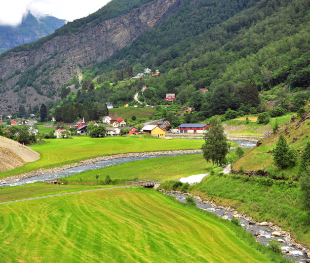 istock Beautiful valley between mountain near Flam, Norway 1162570972