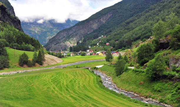 istock Beautiful valley between mountain near Flam, Norway 1162571046
