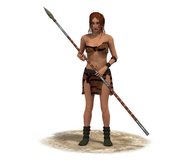 istock warrior woman character, 3D rendering, illustration 1162571615