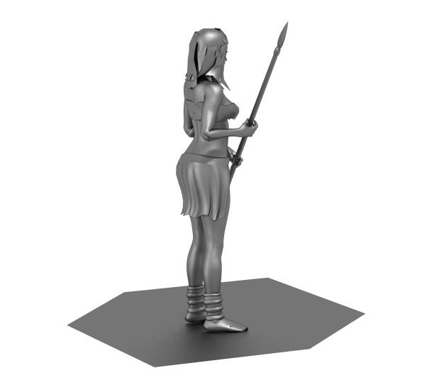 istock warrior woman character, 3D rendering, illustration 1162571710