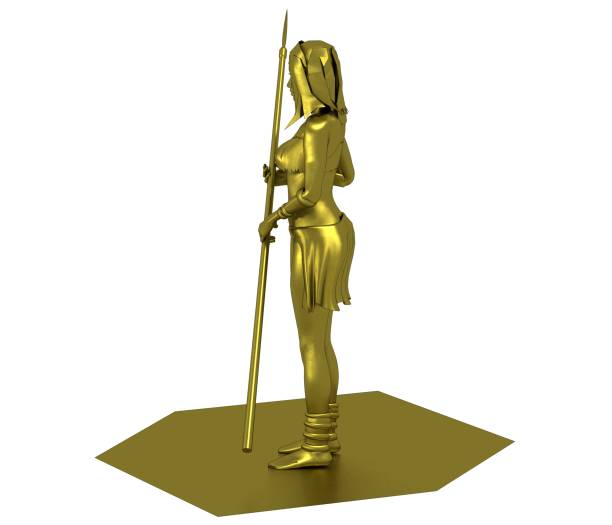 istock warrior woman character, 3D rendering, illustration 1162571742