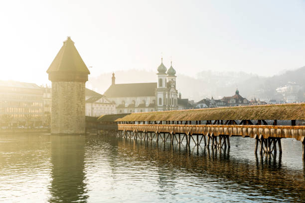 istock Chapel bridge in Lucerne, Switzerland 1162572296
