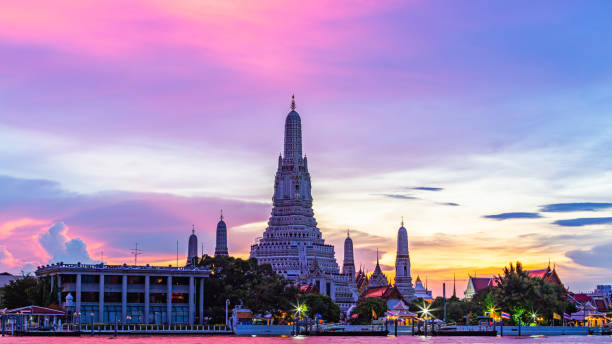 istock Wat Arun Ratchawararam at twilight, a Buddhist temple in Bangkok, Thailand. 1162577514