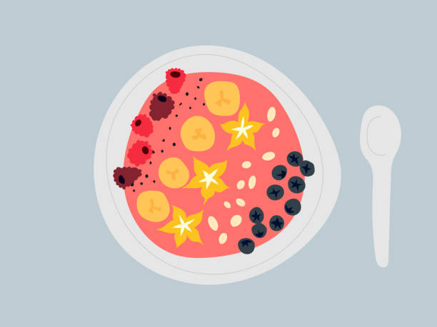 smoothie ilustracja miski - antioxidant stock illustrations