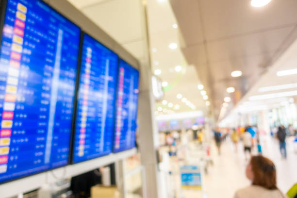 istock Blurred background of inside airport , travel concept 1162583317