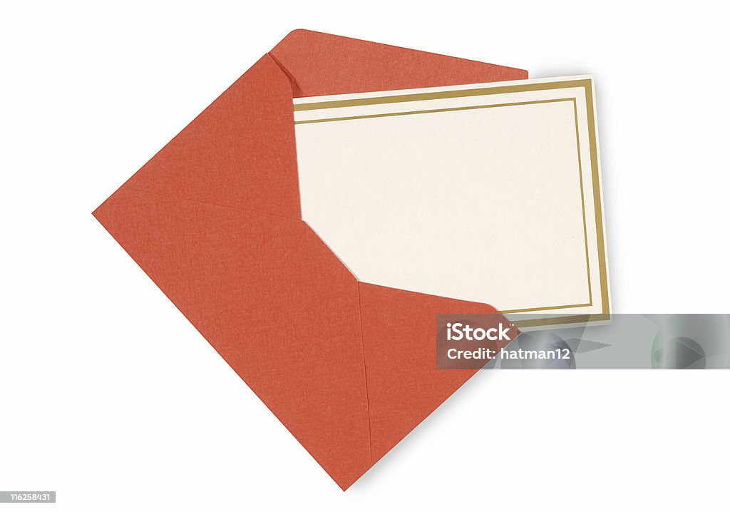 Cartão de convite com envelope Vermelho - Royalty-free Envelope Foto de stock