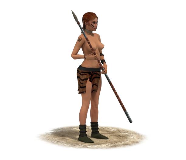 istock warrior woman character, 3D rendering, illustration 1162591619