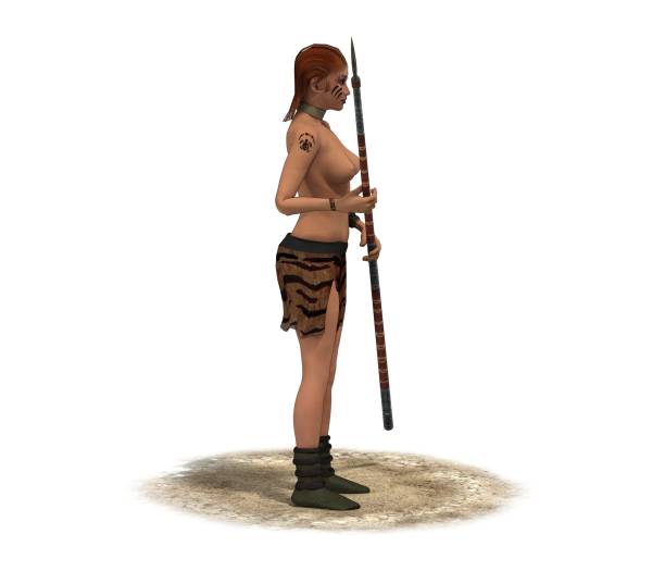 istock warrior woman character, 3D rendering, illustration 1162591620