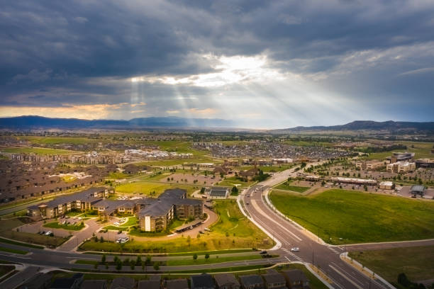 istock Sun Rays shining through storm clouds in Castle Rock, Colorado 1162592567