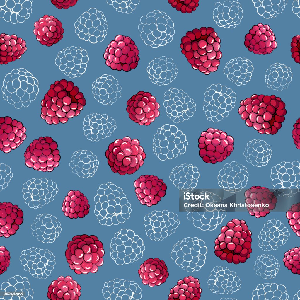 Raspberry Fizzy Pattern Raspberry Pattern Stock Illustration - Download Image Now - Raspberry ...