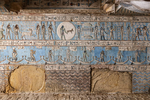 istock Scene in Denderah Temple, Qena, Egypt 1162593015